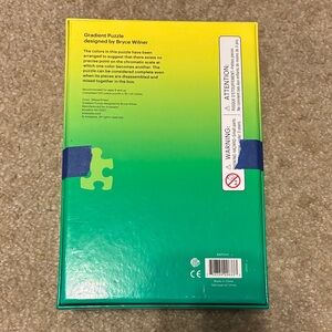 Gradient Puzzle Box with Green to Yellow Ombre